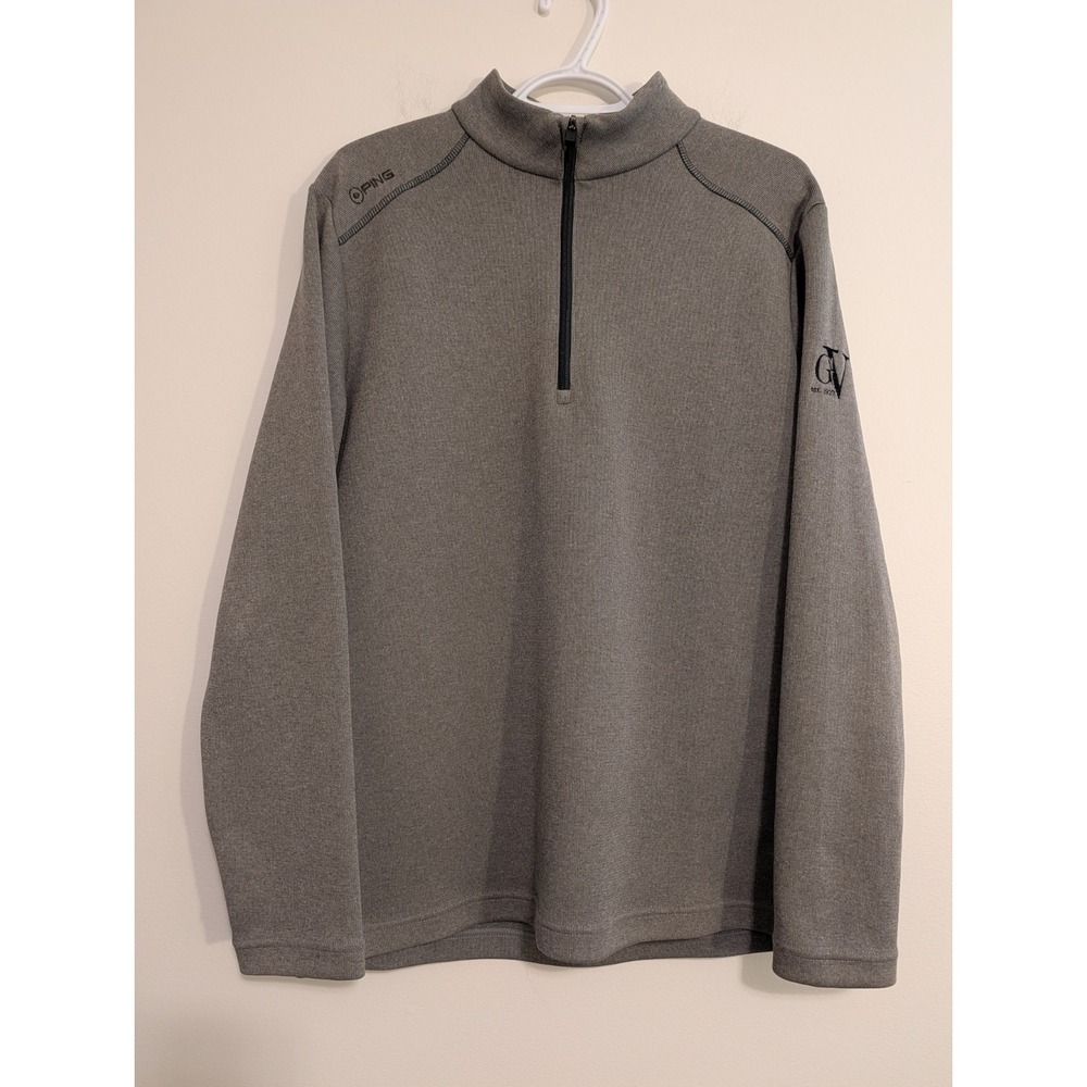 Ping Ramsey Pullover Sweater 1/4 ZIp Golf Performance Men's‎ Size Medium Gray
